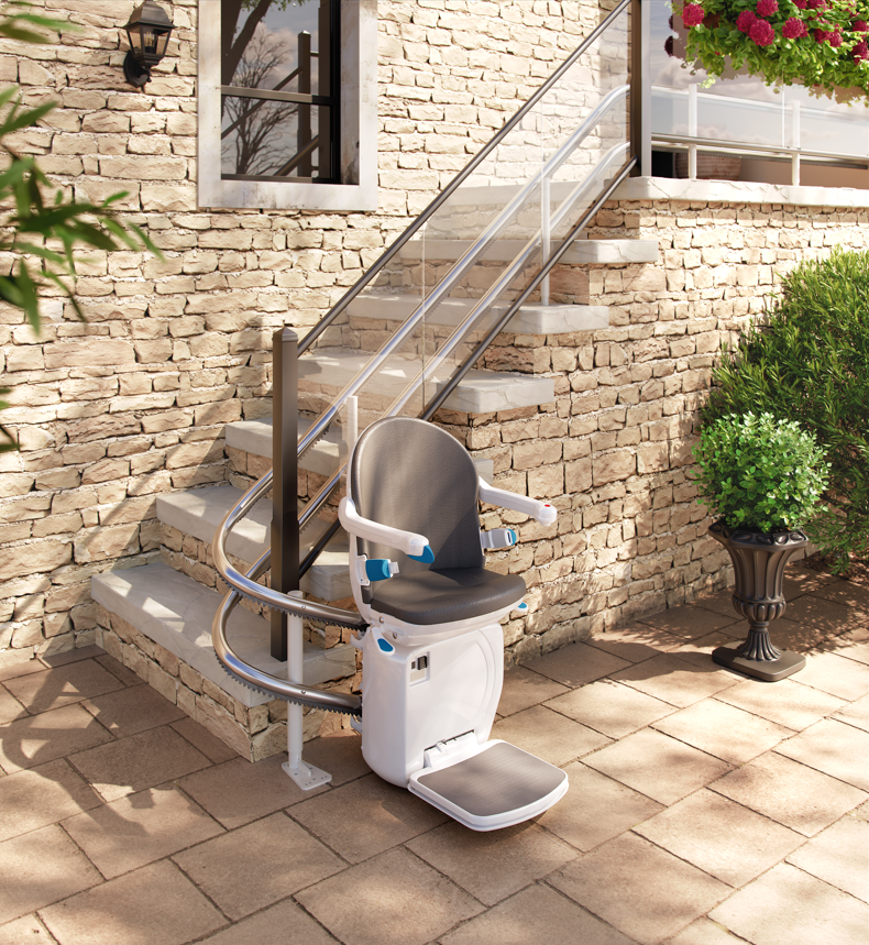 Fauteuil monte-escalier exterieur