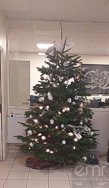 EMR Ascenseurs a décoré son sapin de Noël