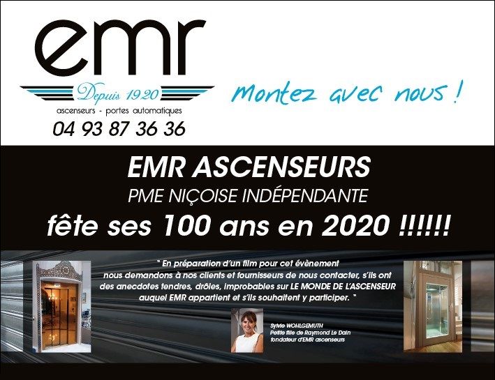 Bientôt les 100 ANS de EMR ASCENSEURS