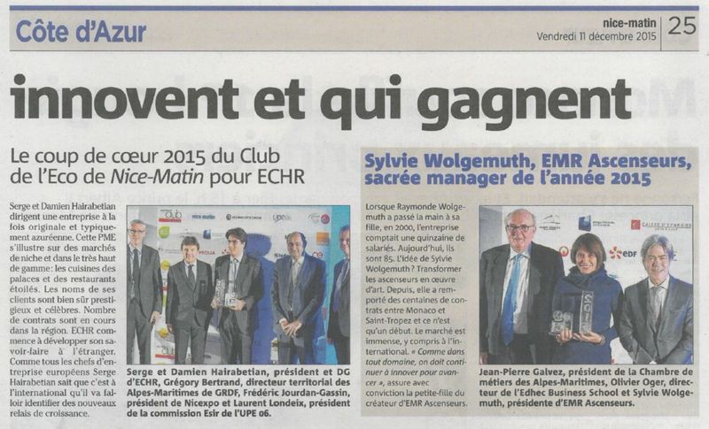 Trophée Eco Nice Matin - Manager 2015