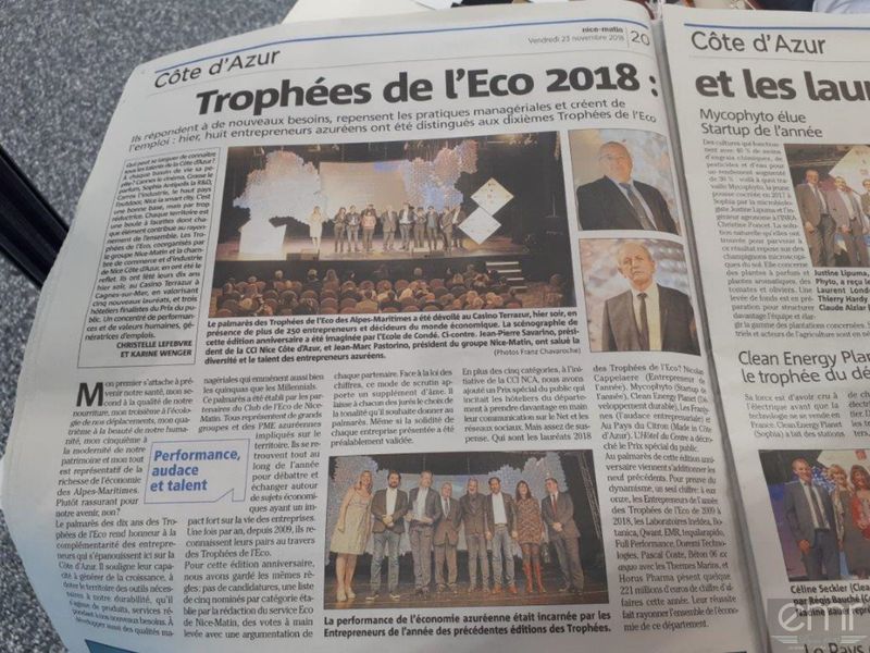 Trophées de l'Economie - Laureats de l'année 2018 - 22 Novembre 2018