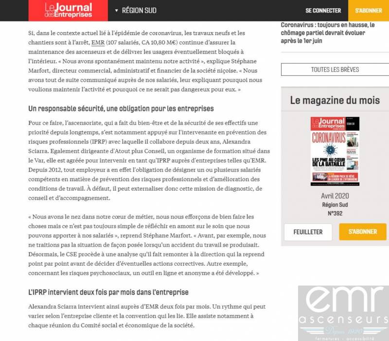 journal des entreprises - emr 2