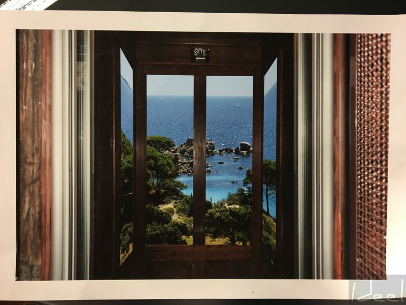 Rénovation ancienne cabine en bois PAR emr ascenseurs et sa photographe Elizabeth Billehardt sur Nice