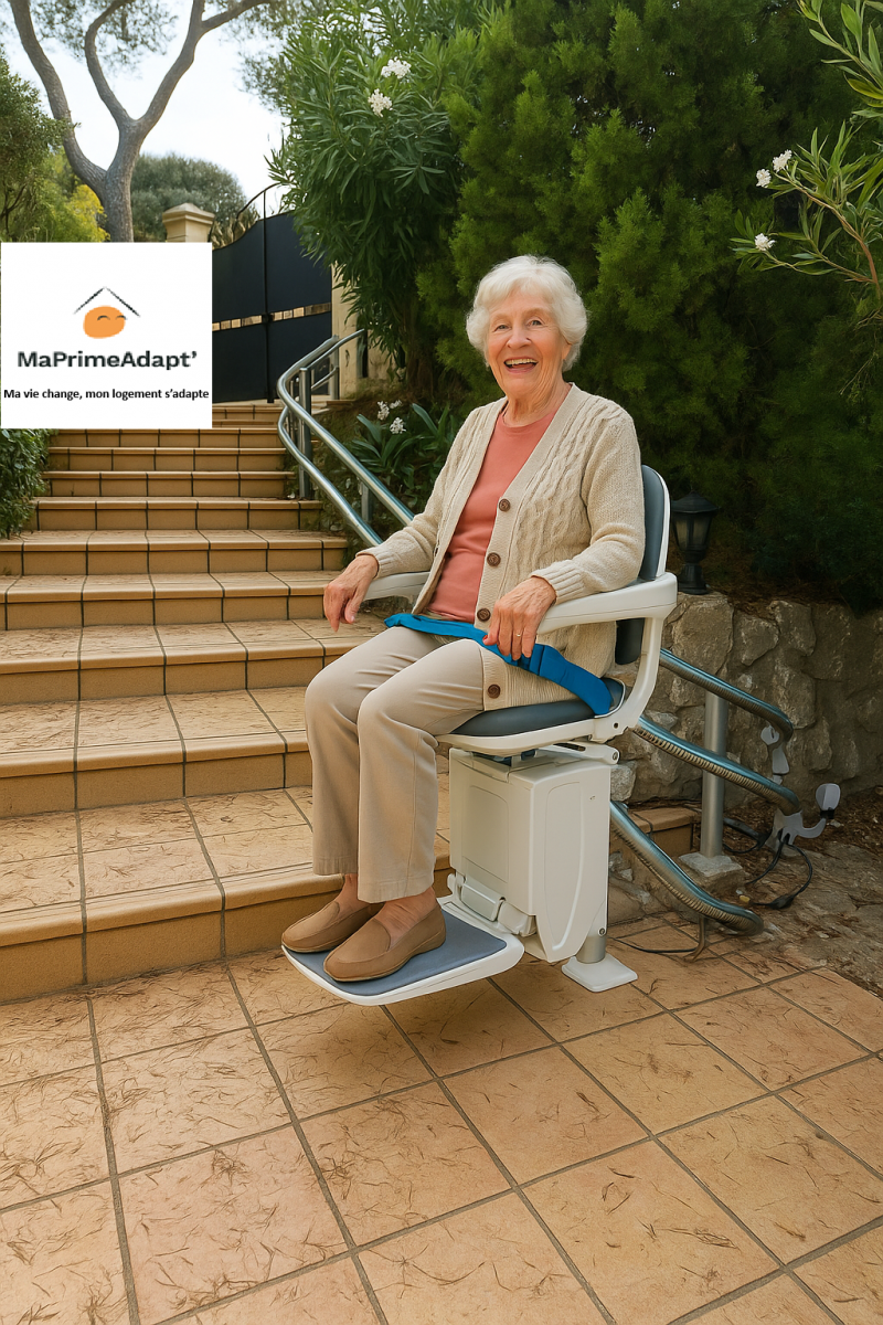 fauteuil monte escalier courbé 