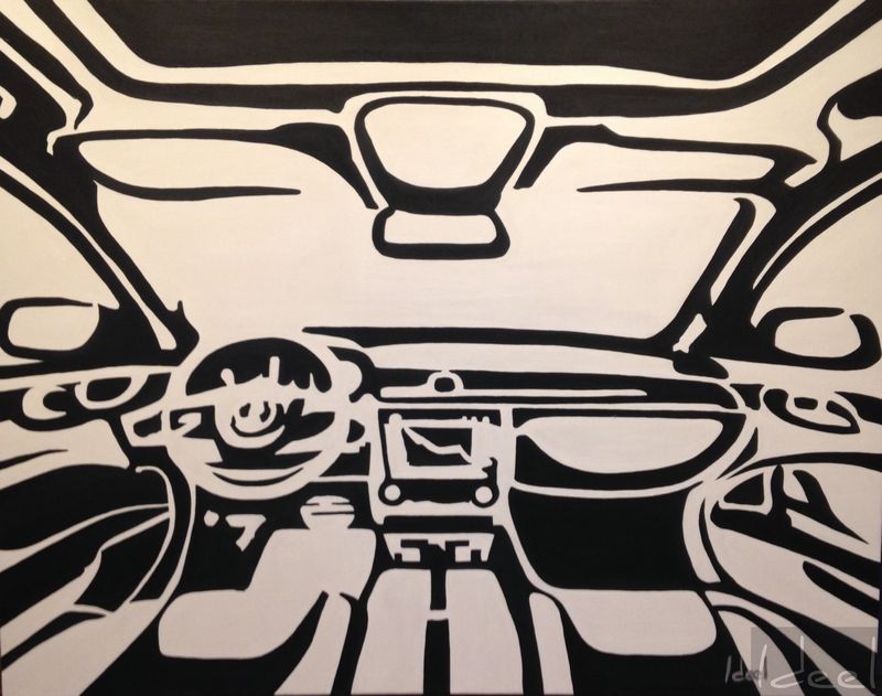 Intérieur de véhicule : masculin et sobre, un tableau pour un homme libre